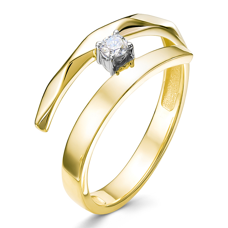 Кольцо, золото, бриллиант, 3737-11002